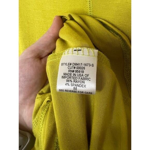 Studio JPR NEW NWT Women's Front Tie Lime Green Blouse Shirt Top Size Medium - Picture 7 of 8